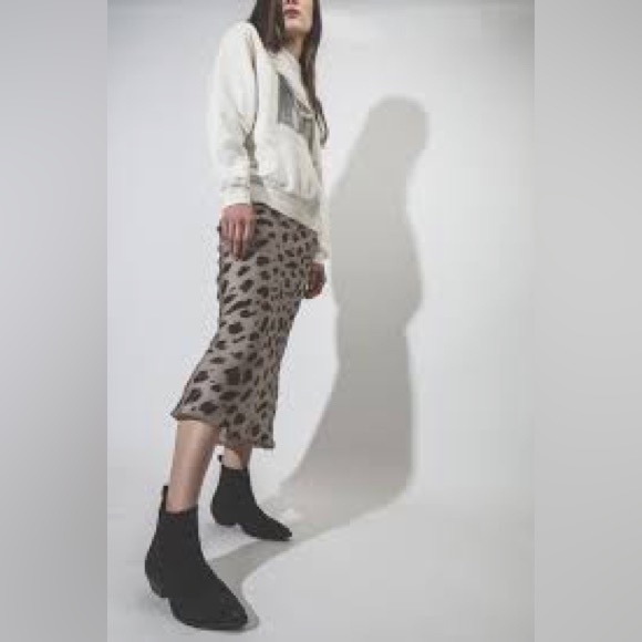Anine Bing Bar Silk Skirt - Leopard NWT - Picture 6 of 8